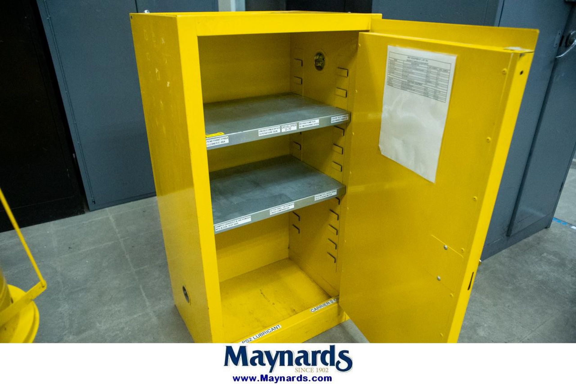 Global Industrial Safety Storage Cabinet (23" W x 18" D x 44-3/8" H) - Image 3 of 4