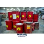 Lot of Justrite Oily Waste Cans