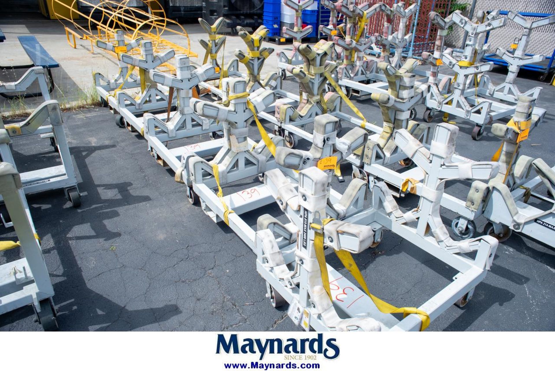 (5) 1500 Lb. Cap. Cylindrical Stock Parts Moving Carts