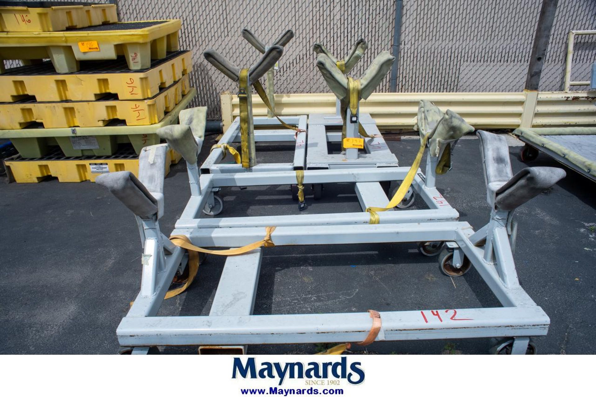 (4) 1500 Lb. Cap. Cylindrical Stock Parts Moving Carts