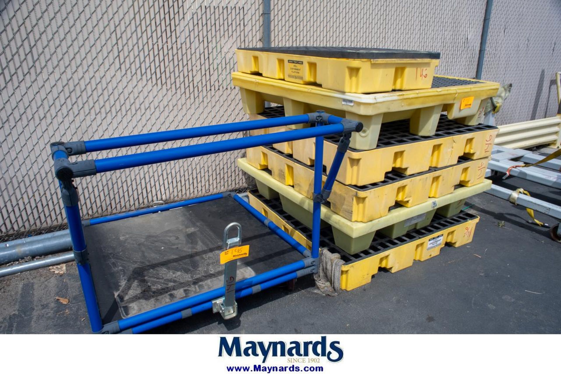 Lot of (6) Containment Pallets w/ Cart (53" x 53") - Image 2 of 5