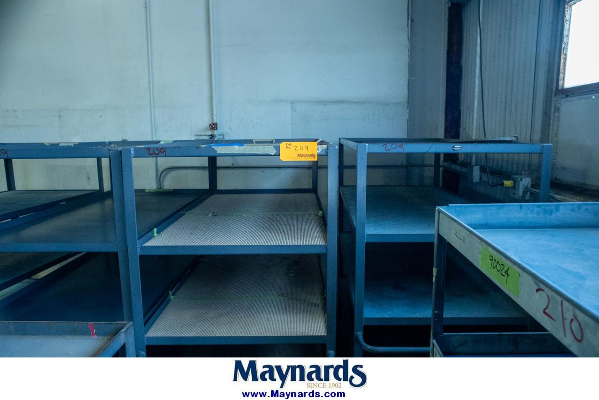 (4) Metal 4-Tier Shop Carts (5' x 30" x 67") - Image 2 of 3