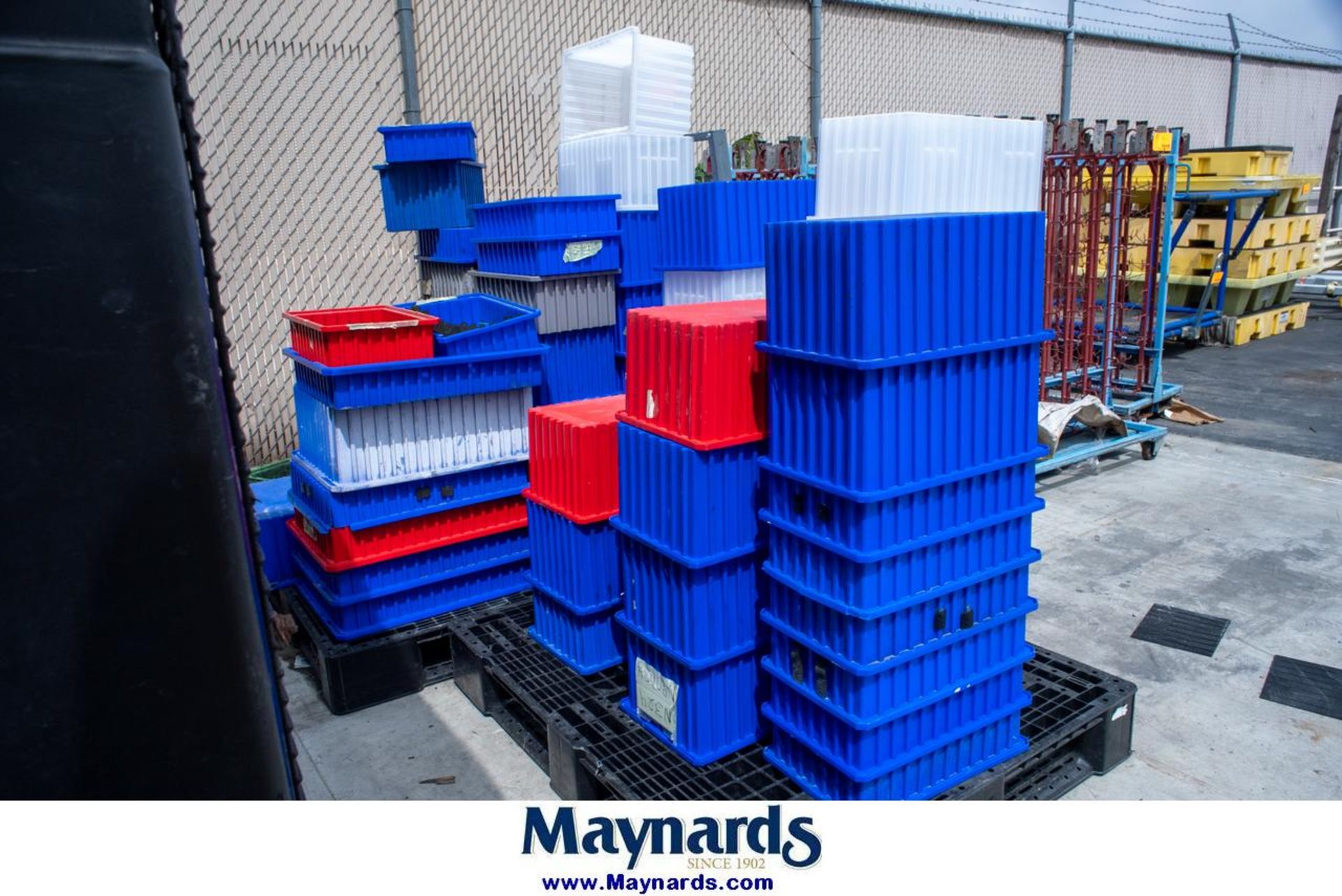 Lot of (2) Pallets of Plastic Totes - Image 3 of 5