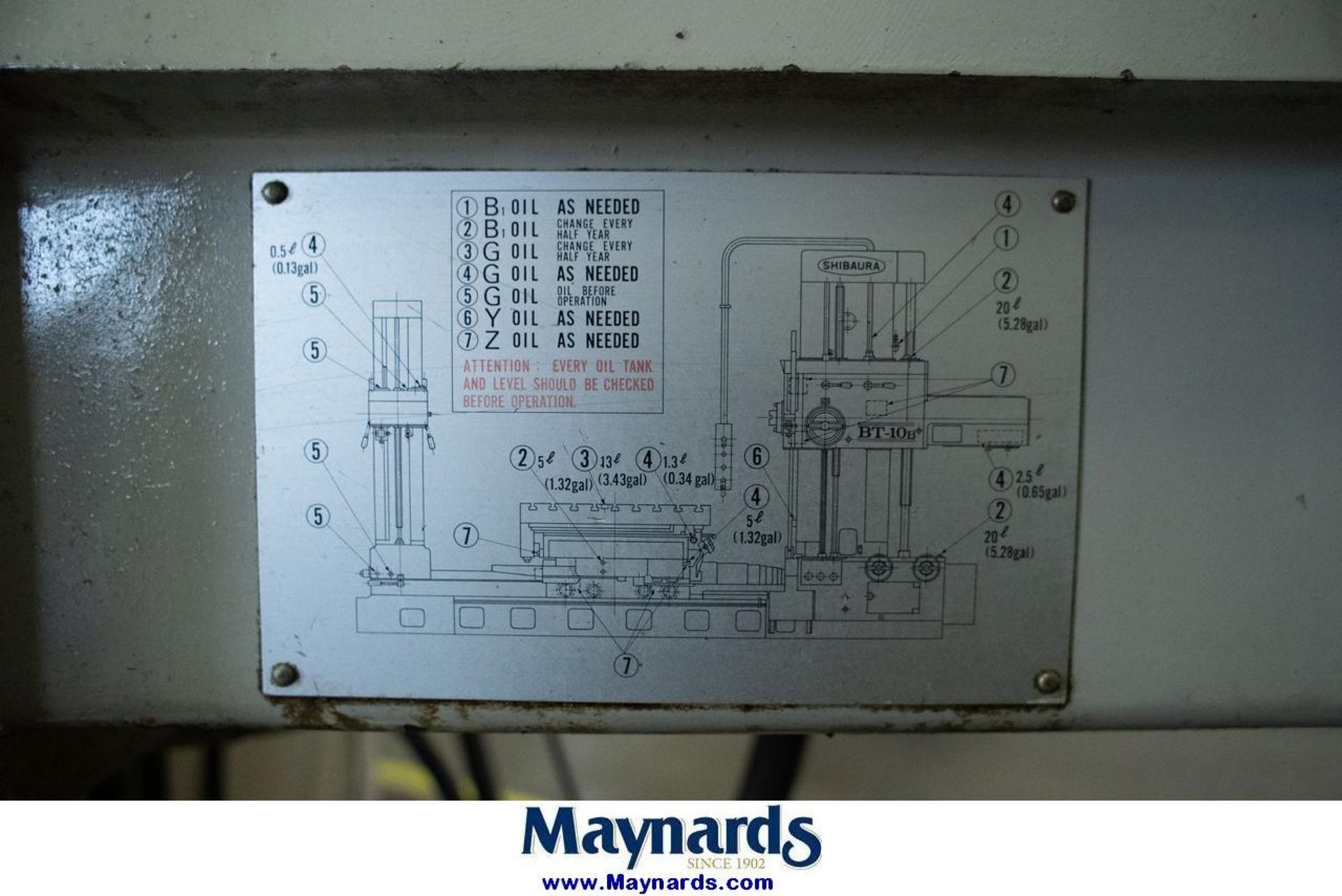 Toshiba Shibaura BT-10B(R3) 4" Horizontal Boring Mill - Image 16 of 16