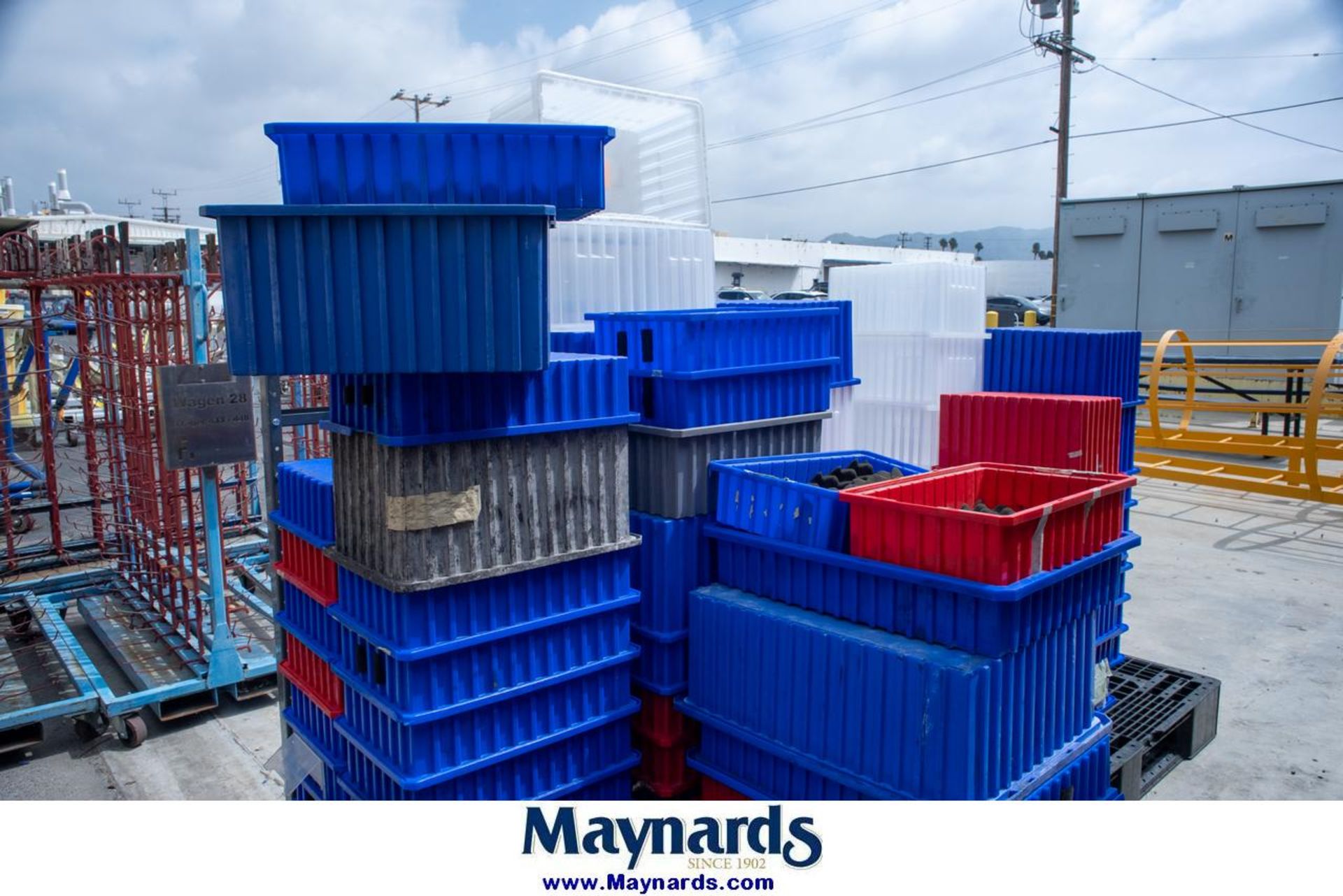 Lot of (2) Pallets of Plastic Totes - Image 4 of 5