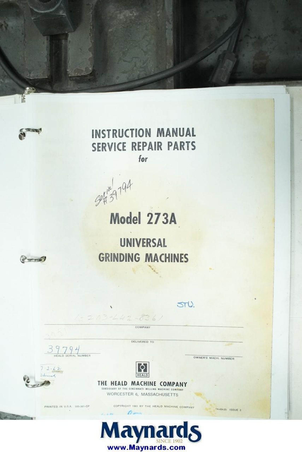 Heald 273A Universal Internal Grinder - Image 19 of 19