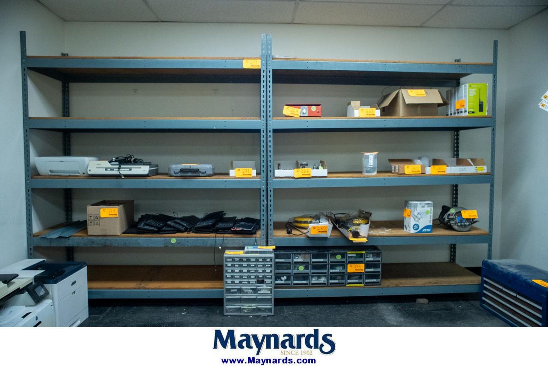 (2) 5-Tier Metal Shelving Units (6' W x 2' D x 7' High)