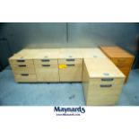 Lot of (6) Wooden File Cabinets