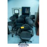 Lot of (8) Lab Chairs w/ (2) Mobile Computer Cabinets
