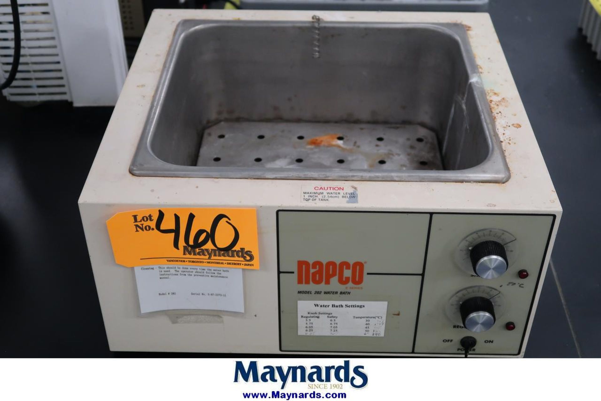 Napco 202 Water Bath