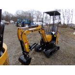 New, AGT Industrial H12 Mini Excavator, Grader Blade, Stationary Thumb, Briggs Gas Engine, Serial #: