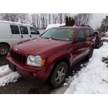 2005 Jeep Grand Cherokee Laredo 4X4, Leather, Sunroof, Red, 169,574 Miles, VIN#1J4HR48N45C731935 -