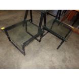 (2) Clear, Glass, End Tables