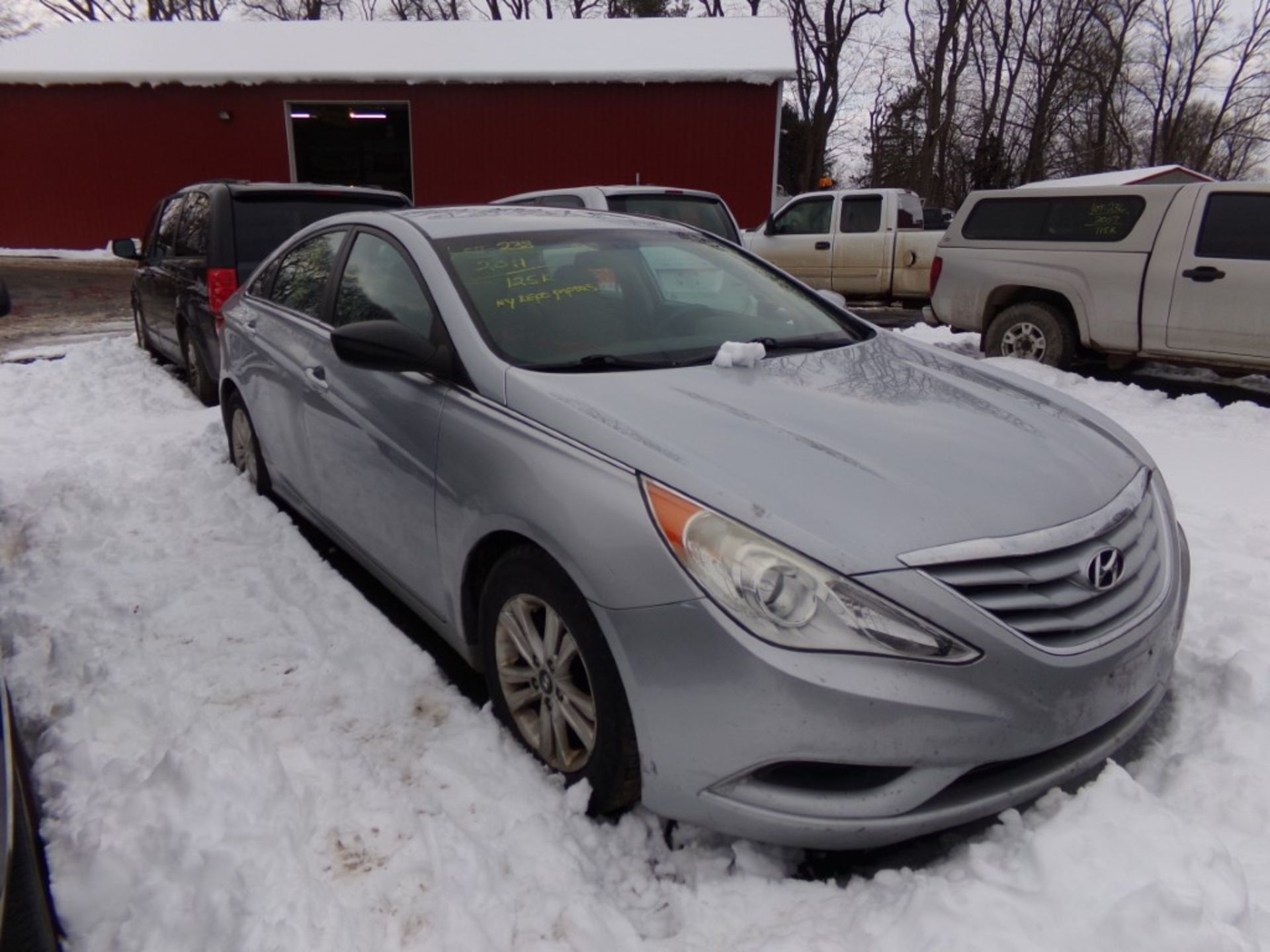 2011 Hyundai Sonata GLS, Silver, 125,632 Miles, VIN#:5NPEB4AC9BH077763, CHECK ENGINE LIGHT IS ON, - Image 4 of 10