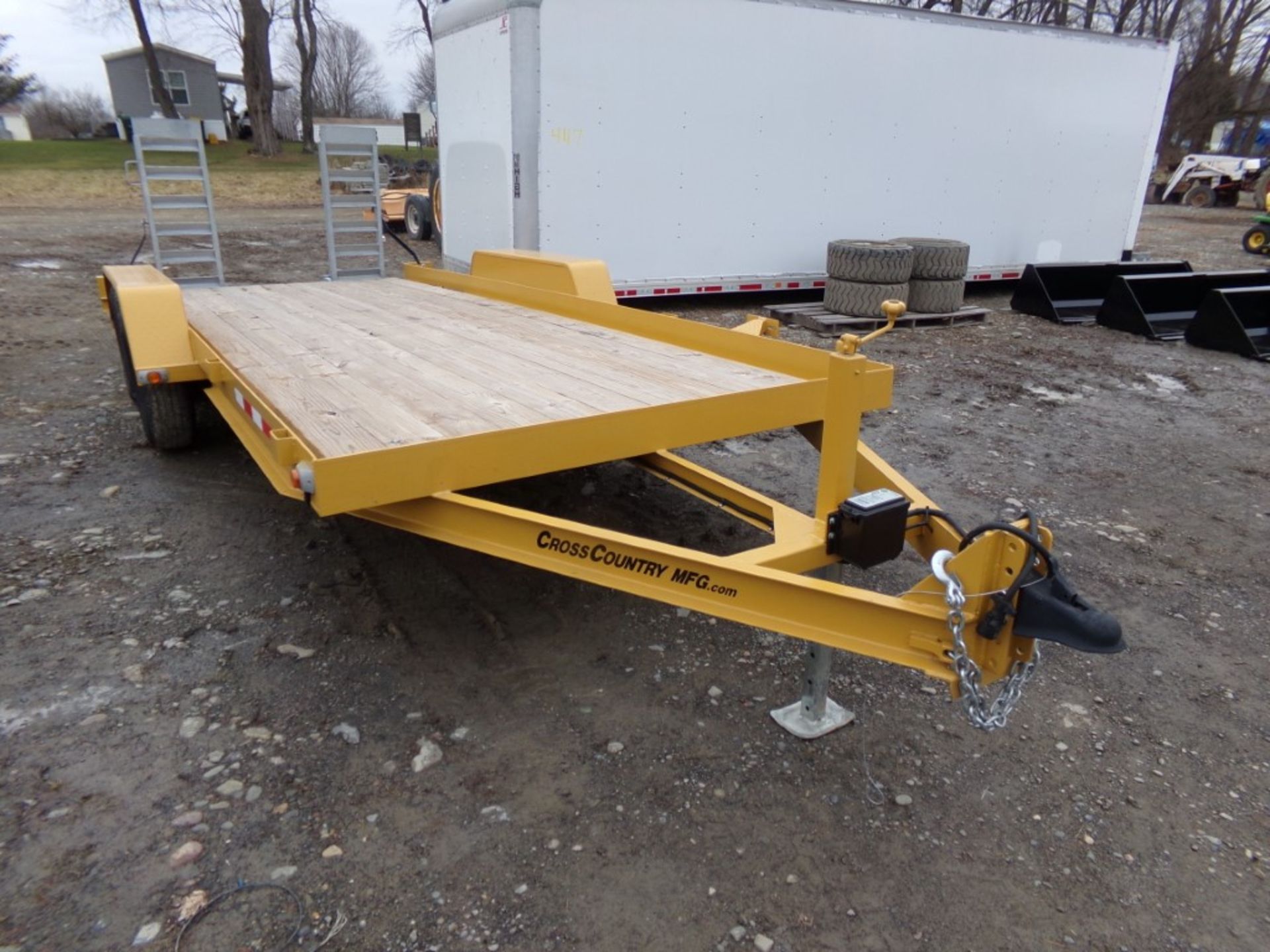New, 2024 Cross Country 4HD18, Tandem Axle, Equipment Trailer, Yellow, 80'' x 18', Drop Down, - Image 3 of 3
