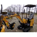 New, AGT, Industrial H12 Mini Excavator, Grader Blade, Stationary Thumb, Briggs & Stratton Gas