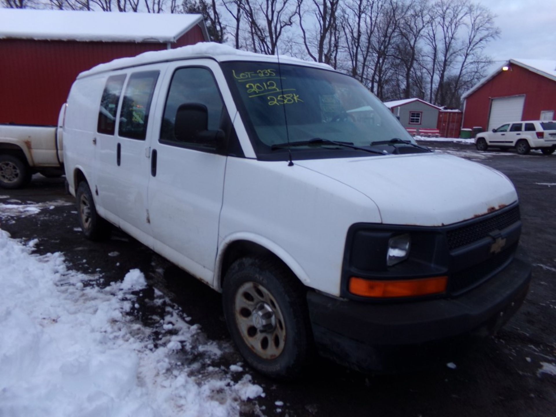 2012 Chevrolet G1500 Cargo Van, White, 258,499 Miles, VIN#: 1GCSGAFXXC1145690 - OPEN TO ALL - Image 4 of 10