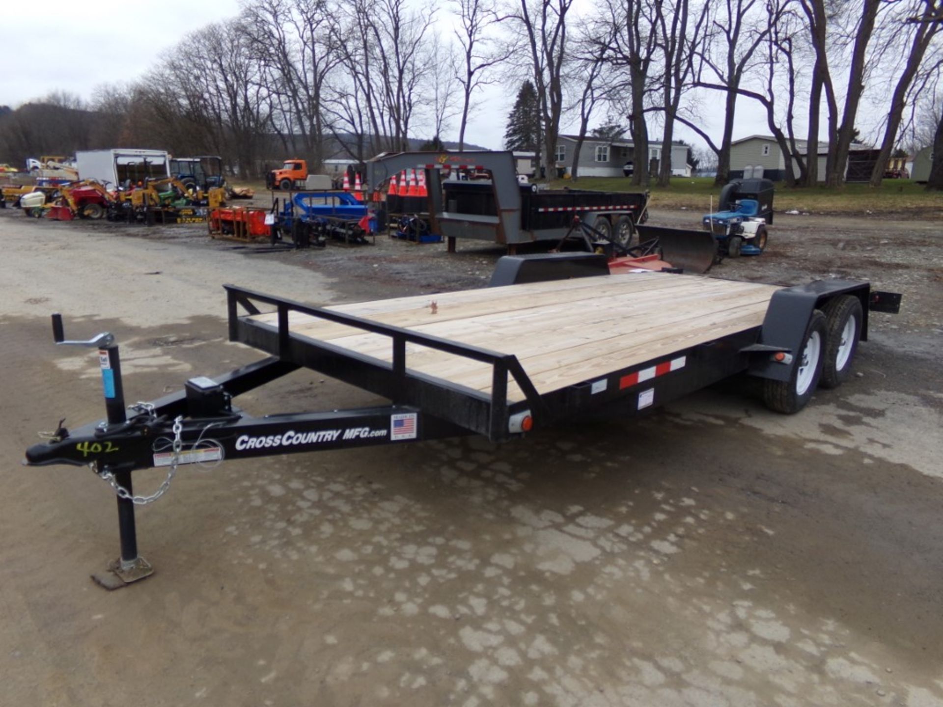 New, 2024 Cross Country 6x18 Car Trailer, Tandem Axle, 8,050 GVW, Stow-Away Galvanized Ramps,