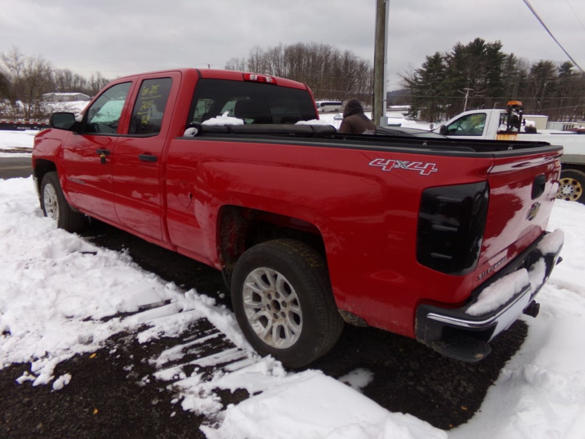 2014 Chevrolet Silverado 1500 4X4, Double Cab, Aftermarket Tail Lights, Toneau Cover, W/T, Red, - Image 2 of 11