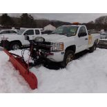 2012 Chevrolet 2500HD, Reg Cab, 4X4, 8'2'' Boss V Plow, White, 70,835 Miles, VIN#1GC0KVCG0CZ103435 -