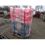 Pallet Of New AGT T-Top Bollard And Warning Bunting, 100 Bollard And 100 Bases, 50 Bunting Units