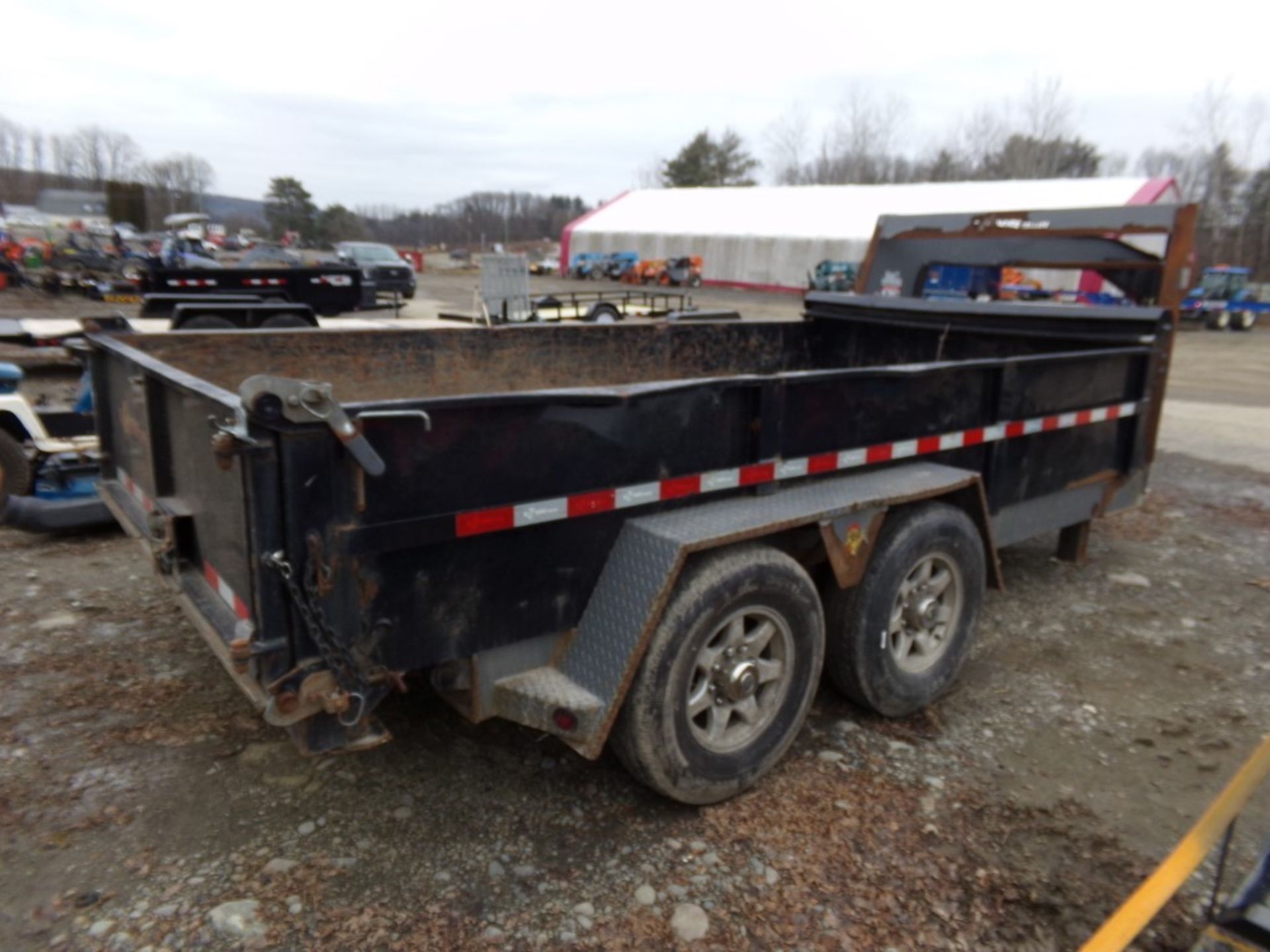 2020 BWise Gooseneck Dump Trailer, 7x14 Tandem Axle, Double-Hinged Doors, Rollout Tarp, 16,000 Lb. - Image 3 of 6