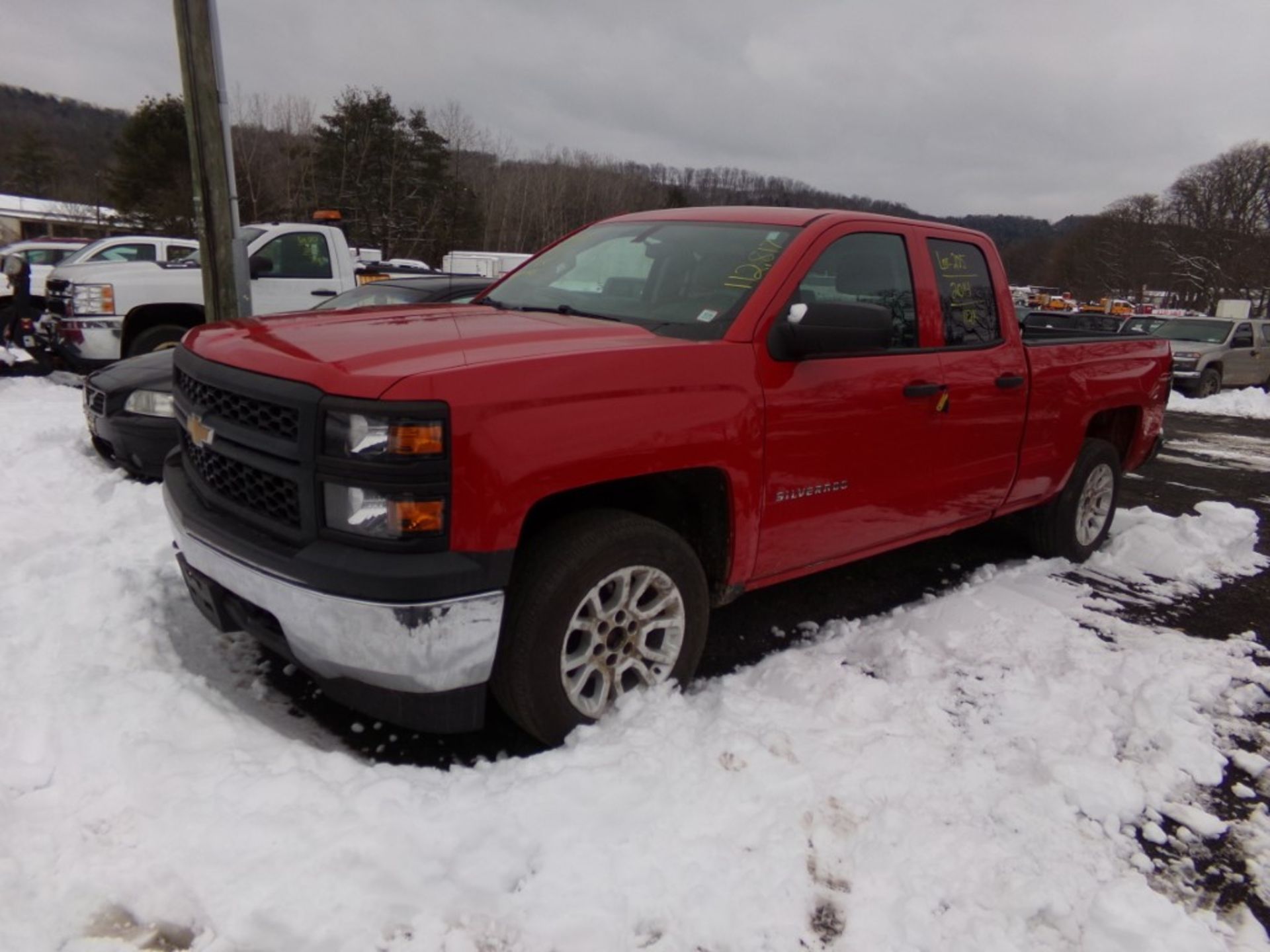 2014 Chevrolet Silverado 1500 4X4, Double Cab, Aftermarket Tail Lights, Toneau Cover, W/T, Red,