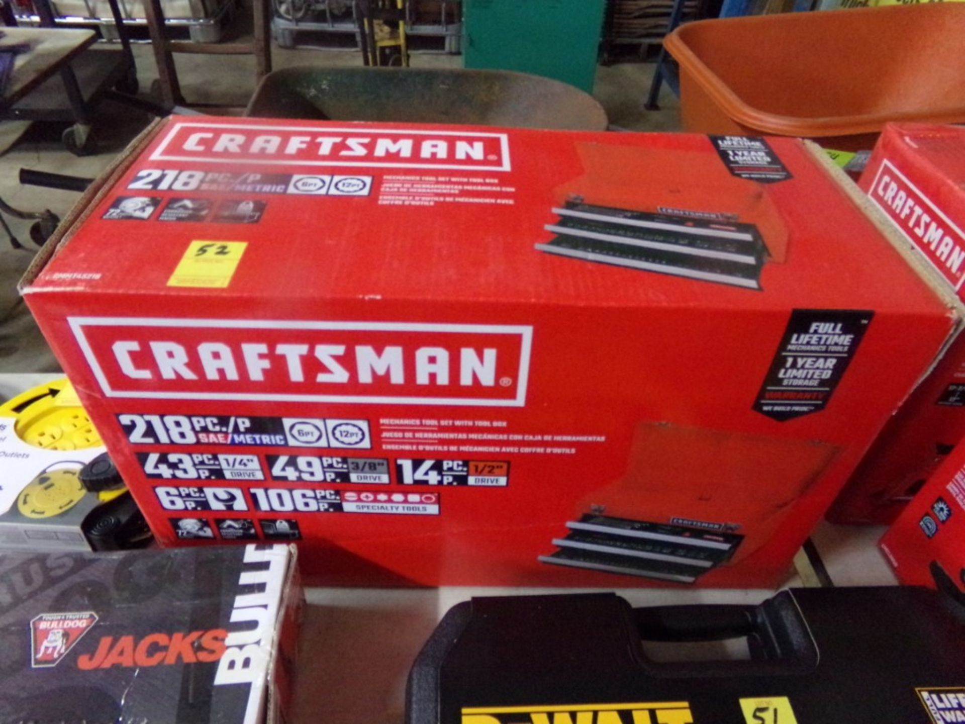 New, Craftsman, 218 Pc. Mechanics Tool Set w/3-Drawer Tool Box