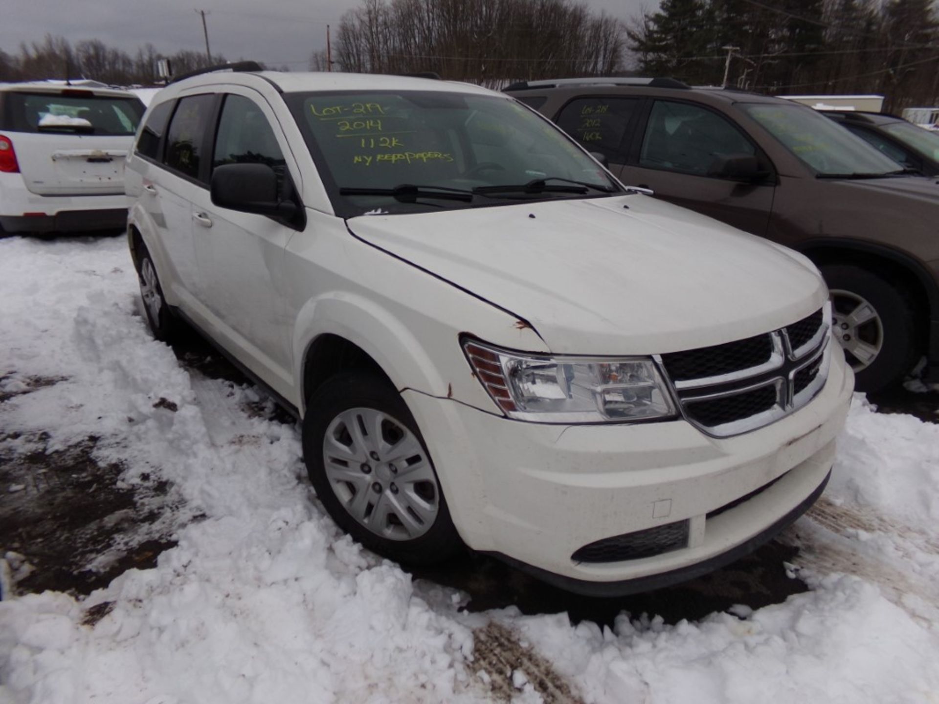 2014 Dodge Journey SE AWD, 3rd Row Seating, White, 112,291 Miles, VIN#3C4PDDAG0ET262486, CHECK - Image 4 of 8