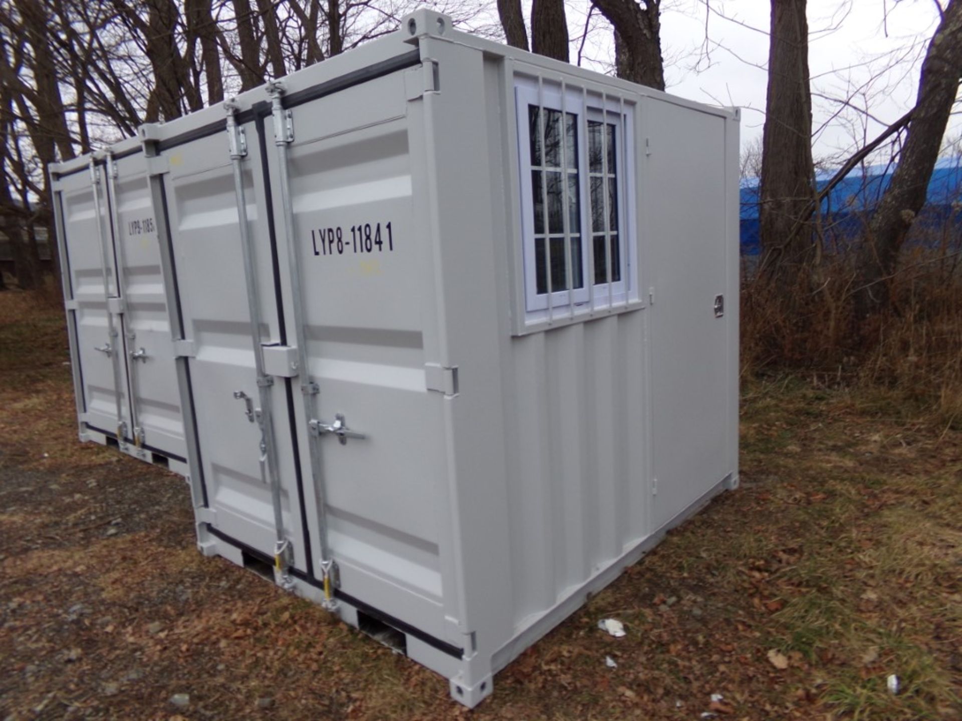 New, 8' x 80'', Lockable Storage Container/Office Builing, Walk-Through Door, Barred Window, Barn