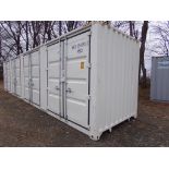 New, 40', Storage Container, Off-White, 4 Side Acces Doors, Barn Doors On Rear, Container #: