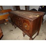 Antique, 2-Drawer, Buffet, Outer Laminate Is Rough On Top