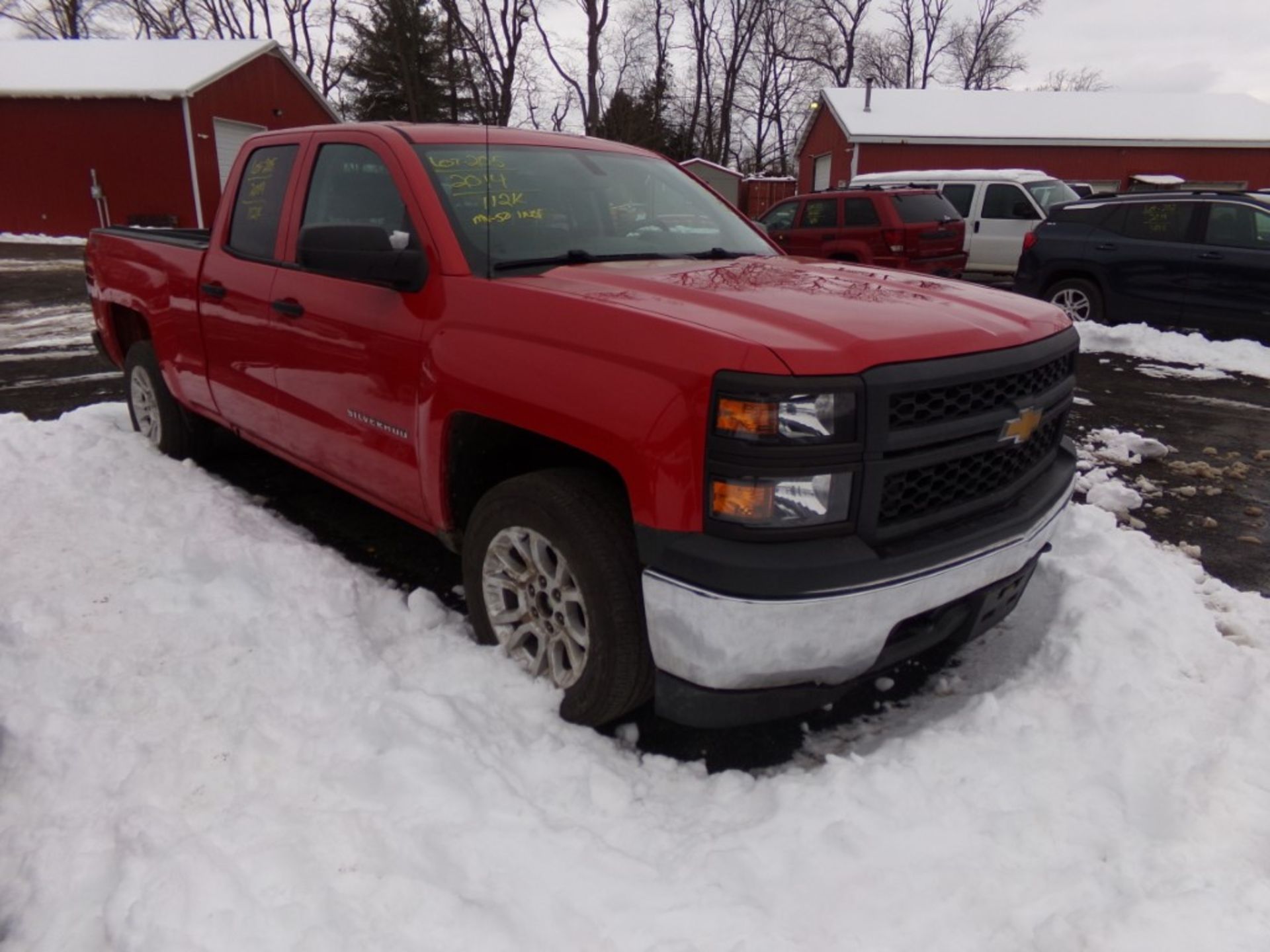 2014 Chevrolet Silverado 1500 4X4, Double Cab, Aftermarket Tail Lights, Toneau Cover, W/T, Red, - Image 4 of 11