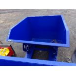 New, Blue, Garbage Dumpster Tipper For Forklift