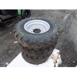 Blackstone 7.5 - 16 AG Tires on 8 Lug Steel Rims, Fit SSL, Like New