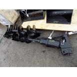 New, Hyd. Post Hole Auger w/2 Augers For Lanty Mini Excavator