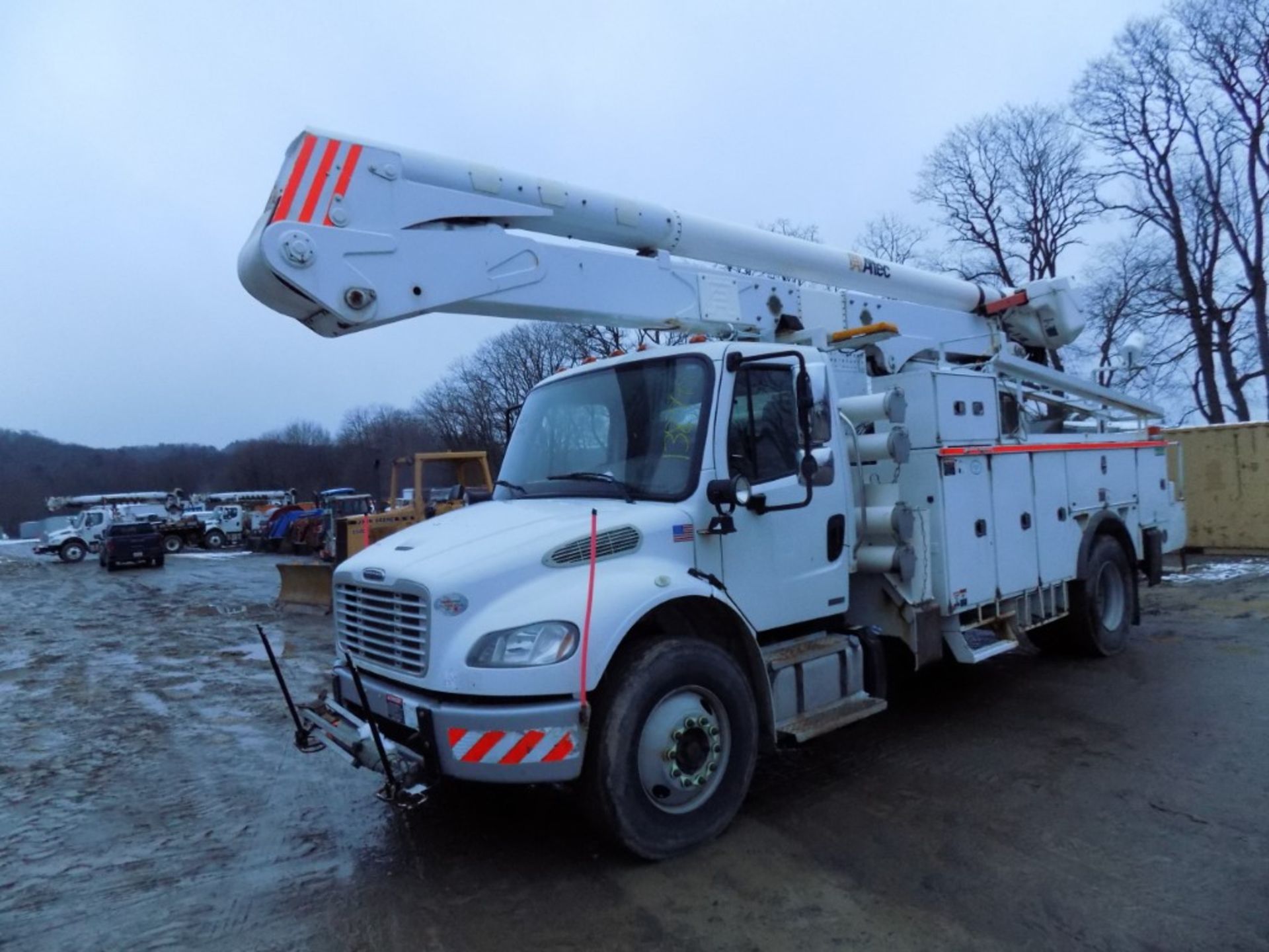 2012 Freightliner Business Class M2 Bucket Truck, Altec 55' Boom on Body with Down Riggers, 2 WD,