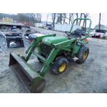 John Deere 755 4 WD Compact Tractor with Model ''70'' Loader, Turf Tires, Hydro 3PT, PTO, R.O.P.
