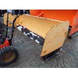 Yellow 8' Snow Pusher for Skid Steer Mount, Yellow, ''Avalanche'' Brand