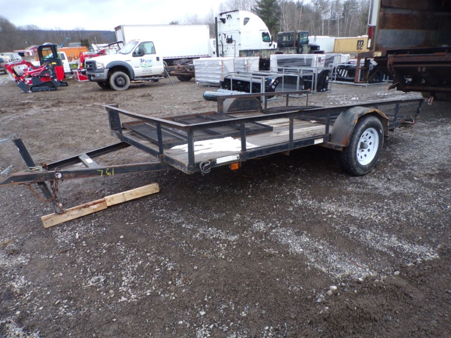 2015 CarryOn 12' x 6'5'' Landscape Trailer with Drop Down Gate and Side Gate, Single Axle, Vin #: