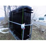 Pallet of (20)10' x 7' ''Mobe'' Brand Galvanized Steel Fence Panels with Posts and Connectors, Black