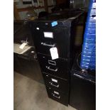 4-Drawer File Cabinet, Black