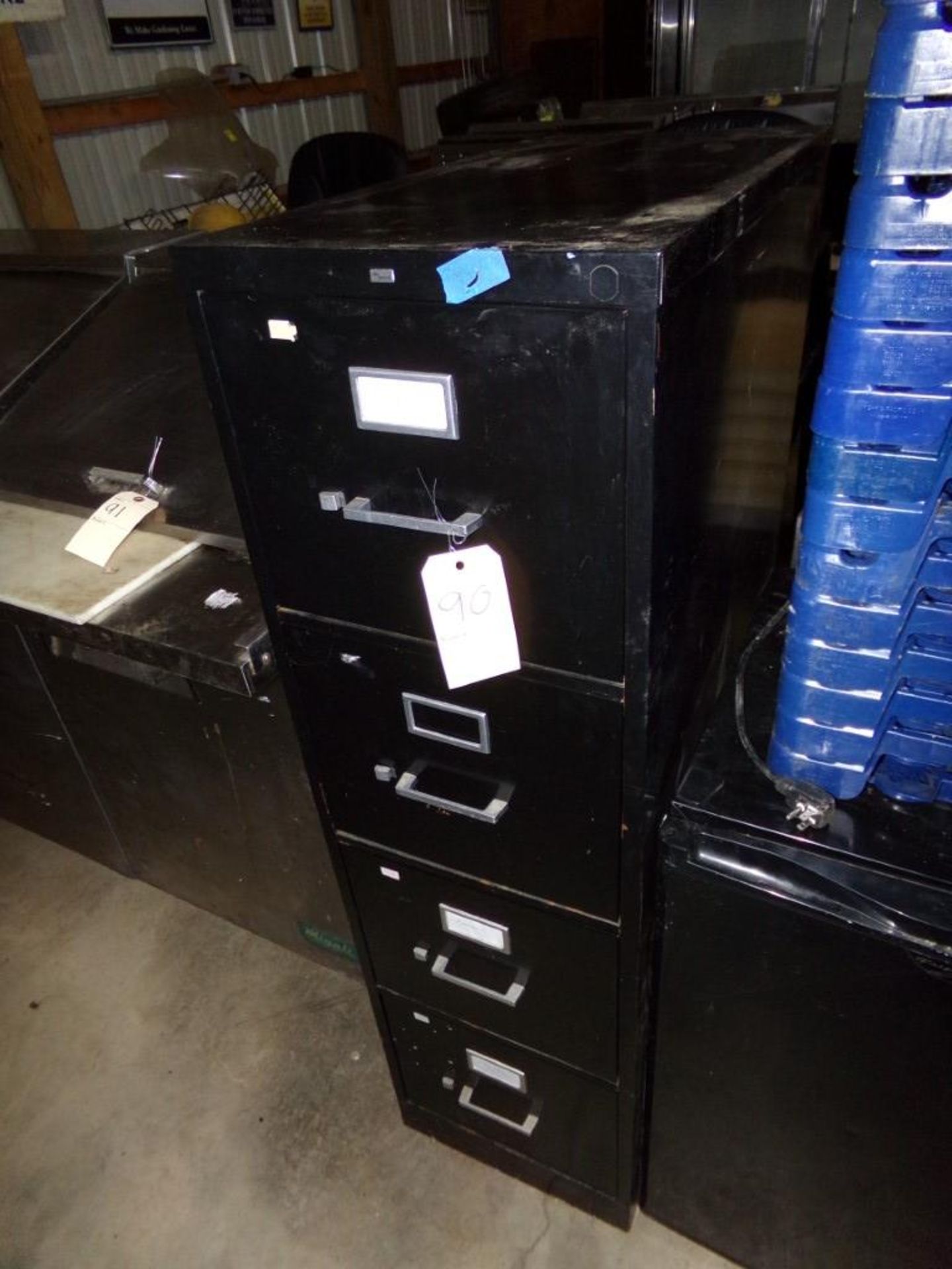 4-Drawer File Cabinet, Black