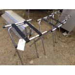 (3) Restaurant Folding Serving Tray Stands, (In Tent Building)
