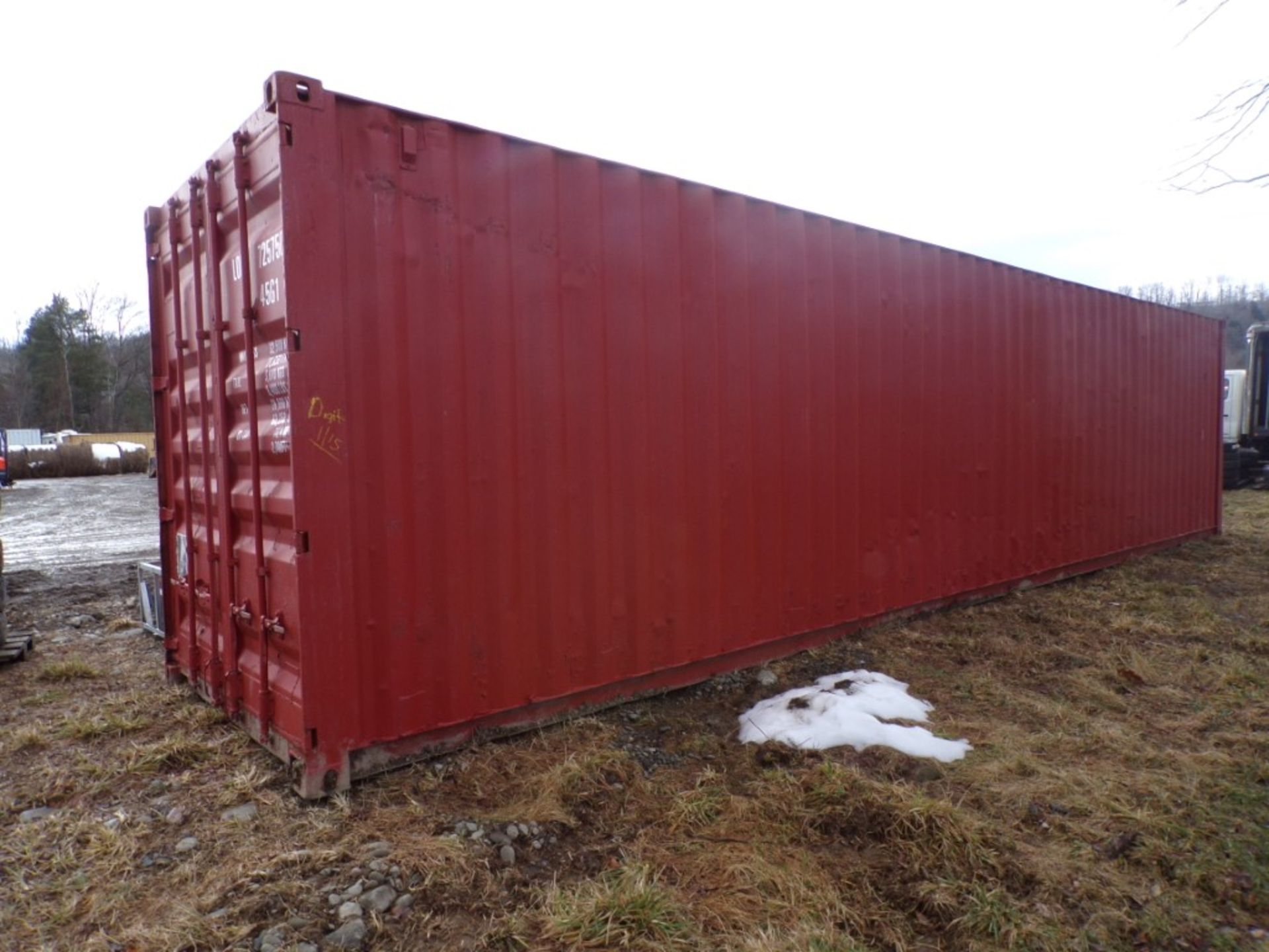 Used, 40' Shipping Storage Container, 1 Set Of Doors On End, Red, Container #: LONU725750 - Image 2 of 2