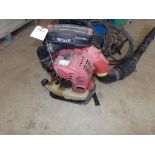 Red Backpack Leaf Blower, m/nEBZ8000, NEEDS RECOIL STARTER (NOT TESTED)