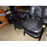 (5) Leatherette Waiting Room Chairs