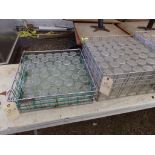 (3) Chrome Dishwasher Racks With Water and Juice Glasses (3 X Bid) (In Tent Building)