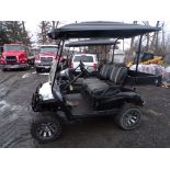 Yamaha Gas Powered 2 Person Golf Cart, Stainless Steel Rims, MJFX Front Bumper Guard, Utility Box,