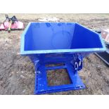 New Blue Dumping Dumpster with Fork Pockets